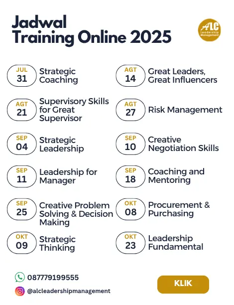 Jadwal Training Online Juli - Okt 2025