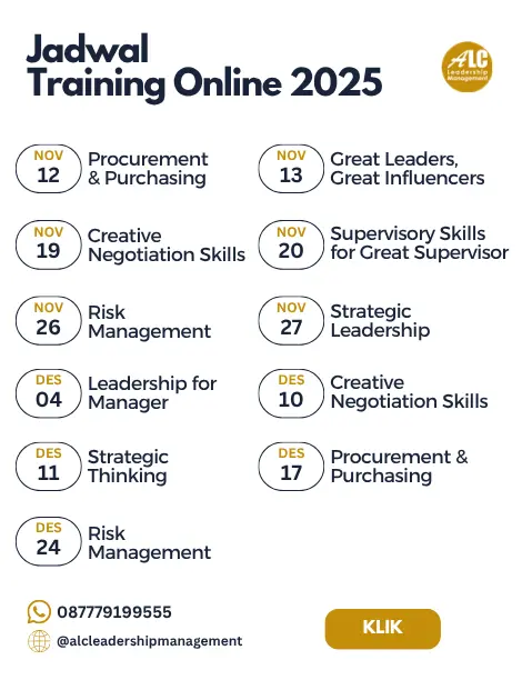 Jadwal Training Online Nov - Des 2025