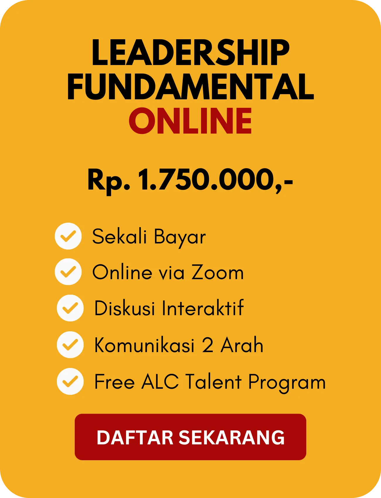 Investasi Leadership Fundamental ALC Leadership Management